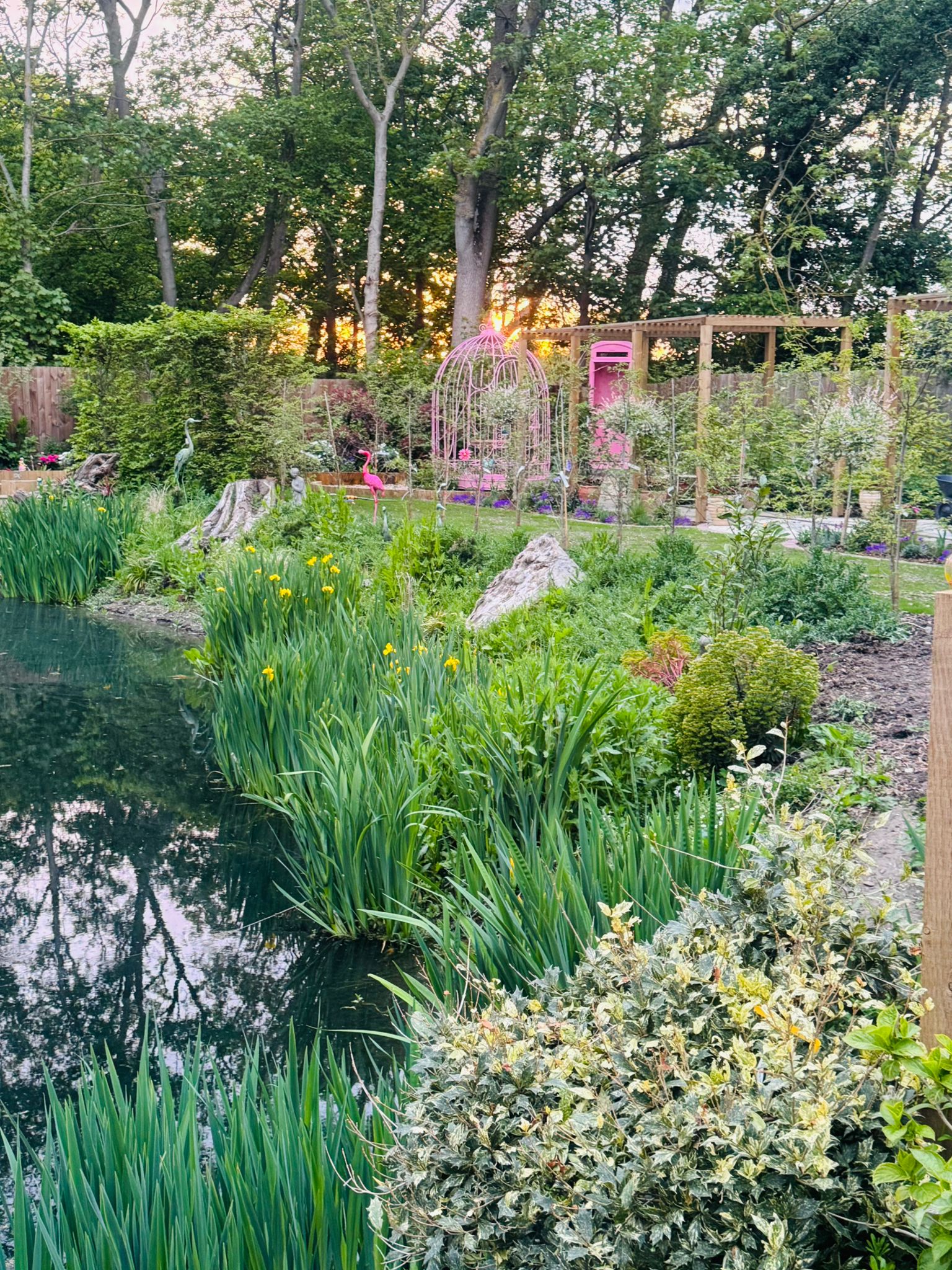 The completed Sophie Serenity Garden in bloom